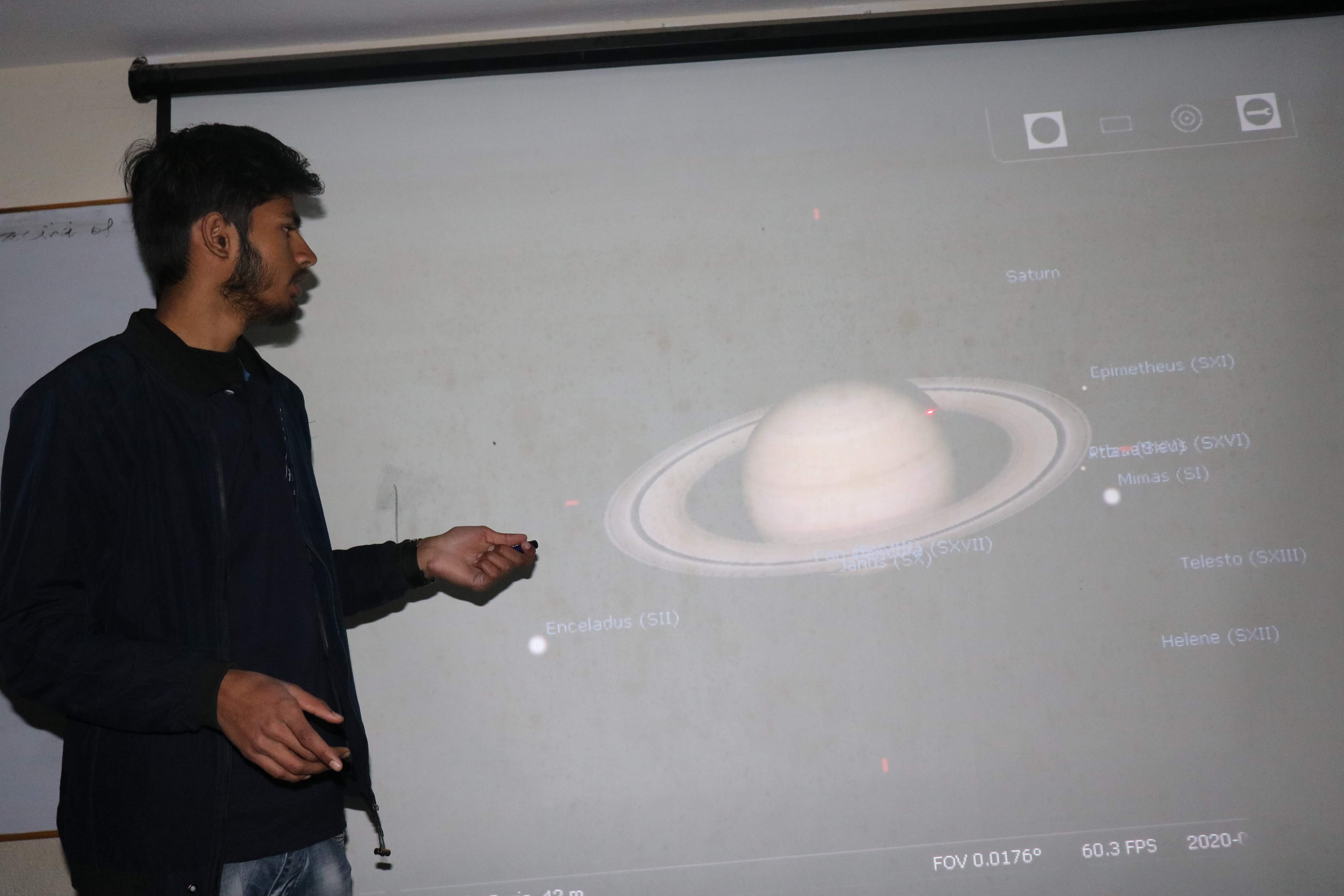 Rahul presenting on Astrophysics!